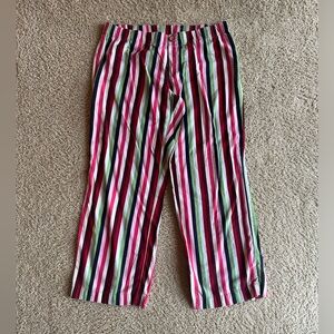 Gap body women’s pajama bottoms pants large stripes 100% cotton soft pj slide-on